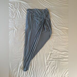 Charlotte Russe Gray Asymmetrical Maxi Skirt